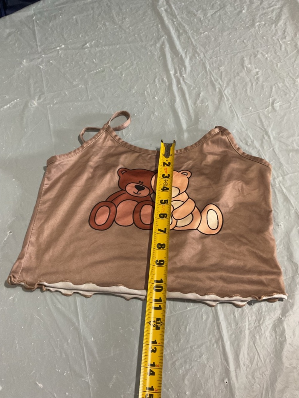 Bear Print Spaghetti Strap Pajama Jumpsuit - Brown - Picture 8 of 10